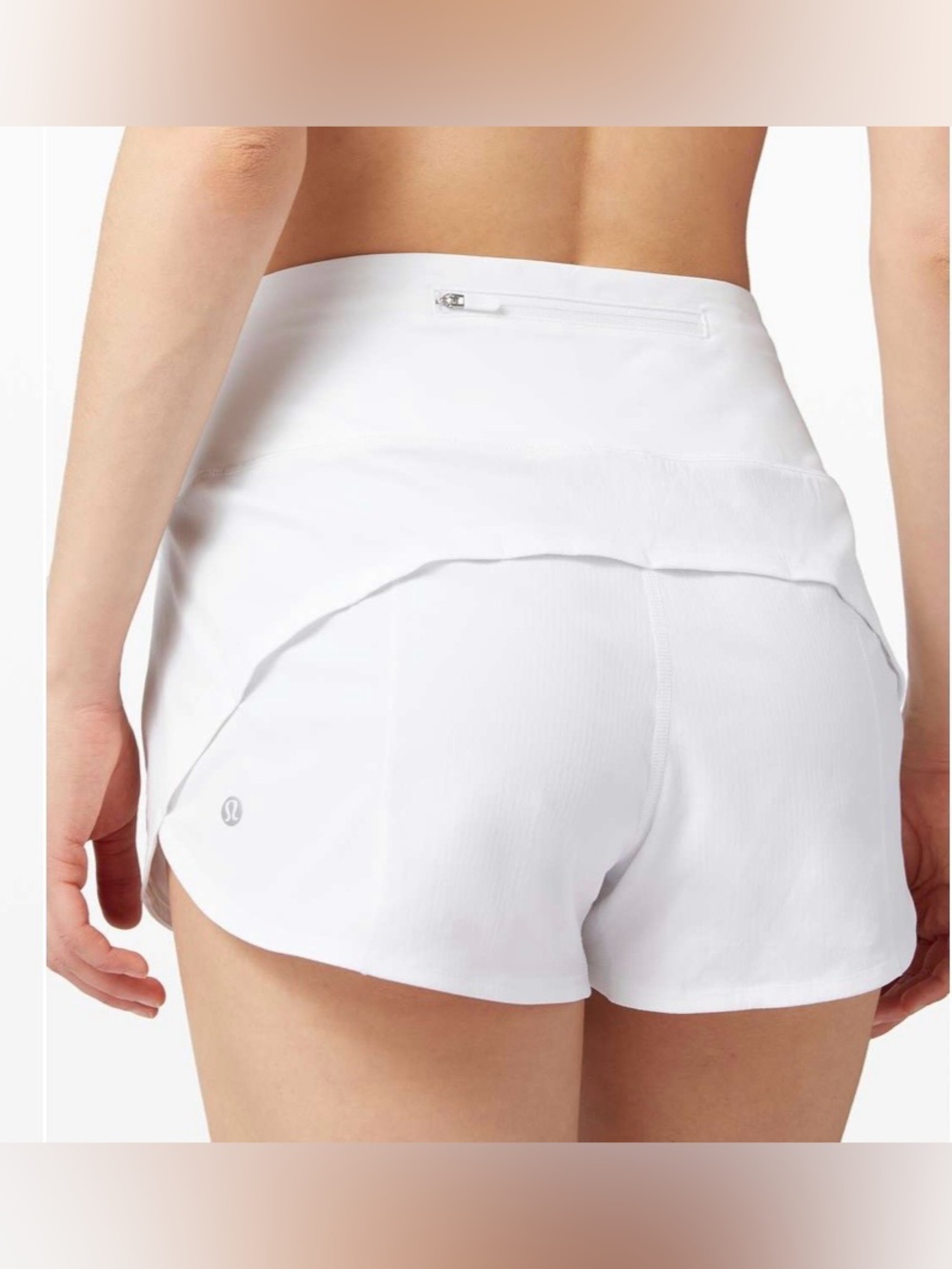 Lululemon Speed Up Shorts High Rise White Women's Size 2